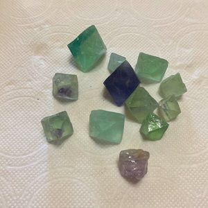 Fluorite Octahedral crystal lot - gemmy colors